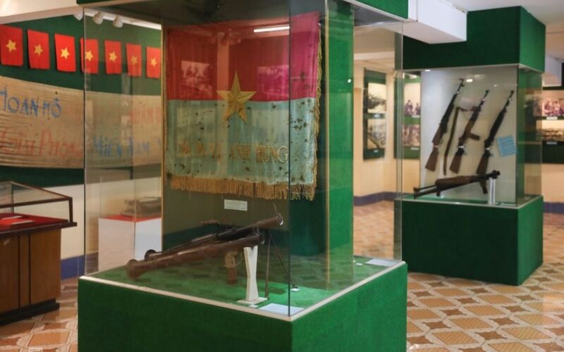 A corner of the museum displays items used during the campaign A corner of the museum displays items used during the campaign