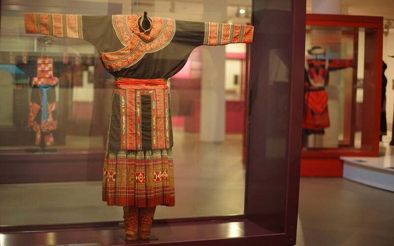A costume is showcased at the Southern Women’s Museum